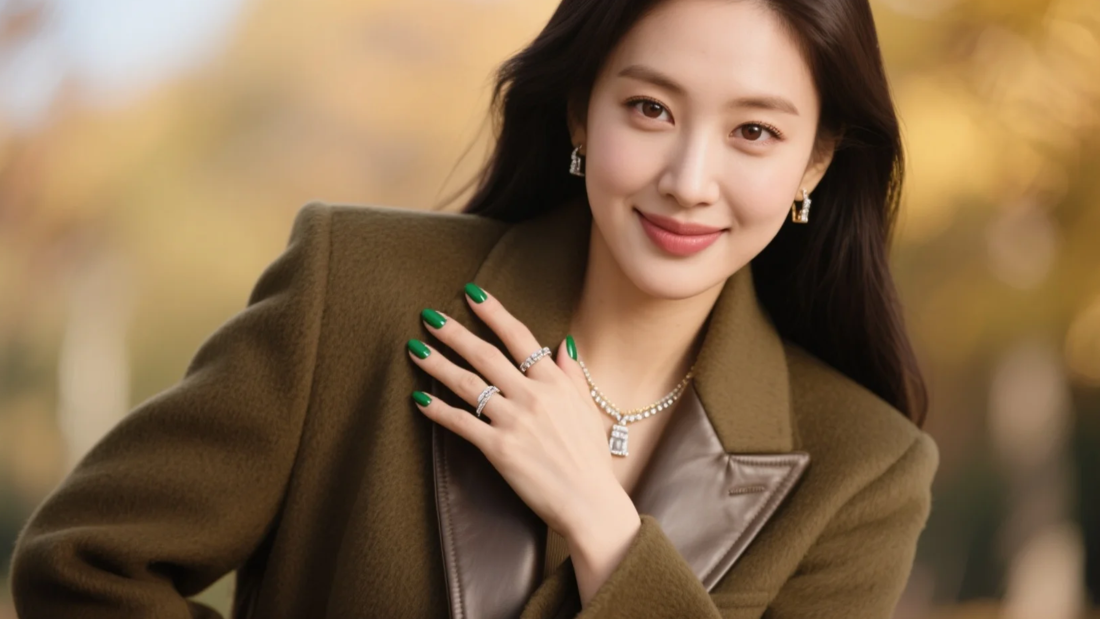 윈터가 선택한 청록 가을 네일 2025 F/W 트렌드 디자인 총정리 1 윈터가 선택한 청록 가을 네일 2025 F/W 트렌드 디자인 총정리